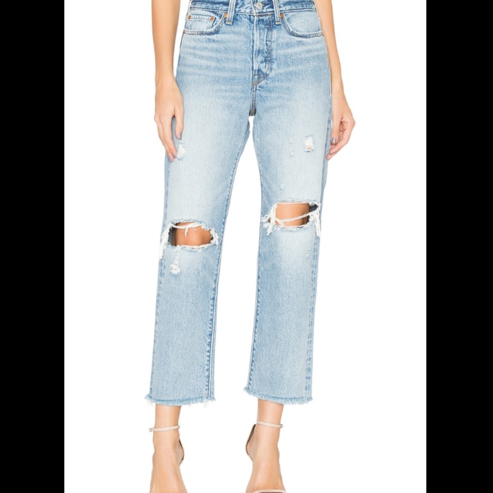 Levi’s straight wedgie crop jeans